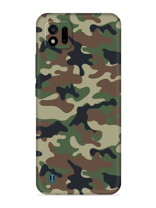 Army Military Camouflage Dark Green Embossed Soft Silicone Case for Realme C11 (2021) Zapvi