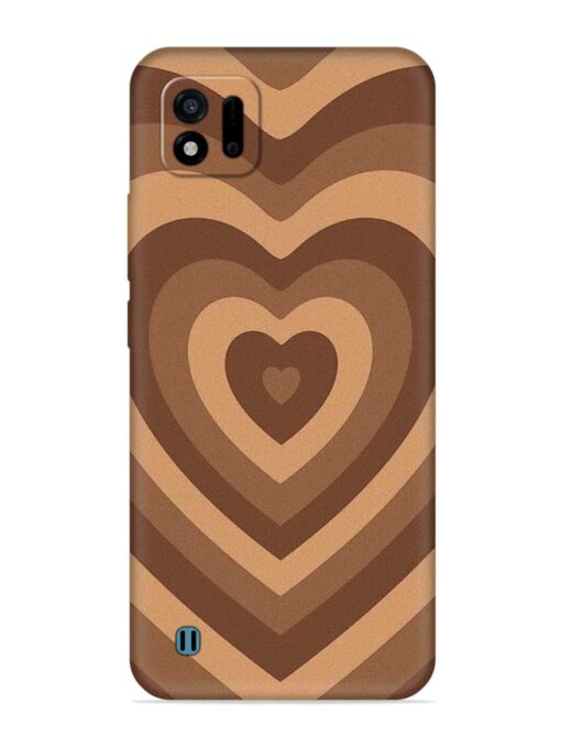 Brown Heart Embossed Soft Silicone Case for Realme C11 (2021) Zapvi