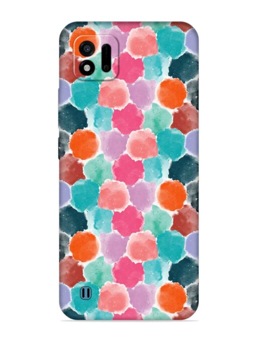 Colorful Seamless Pattern Embossed Soft Silicone Case for Realme C11 (2021)