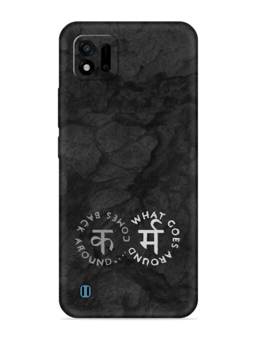 Karma Hindi Word Embossed Soft Silicone Case for Realme C11 (2021) Zapvi