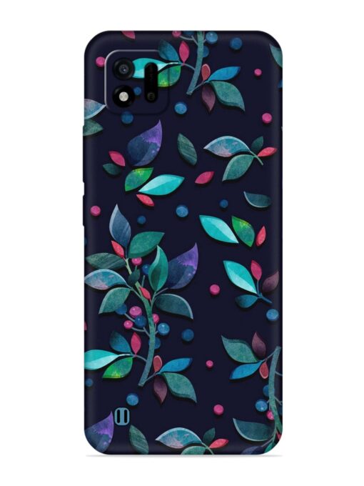 Decorative Watercolor Flower Embossed Soft Silicone Case for Realme C11 (2021)