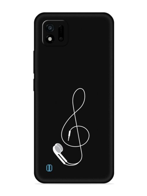 Music Earphone Vector Embossed Soft Silicone Case for Realme C11 (2021)