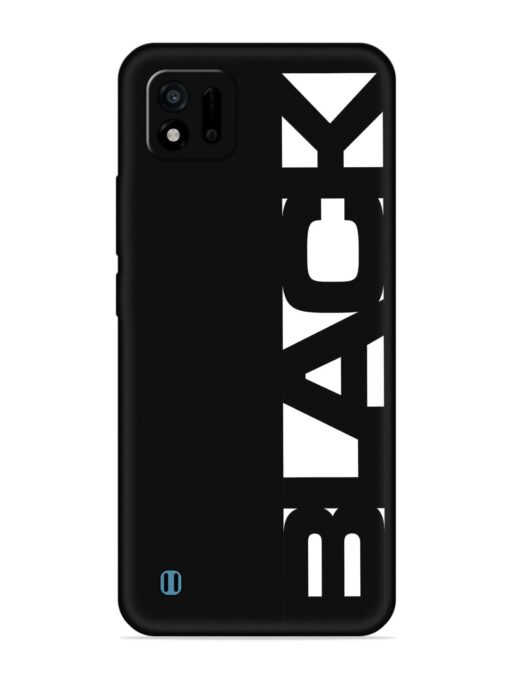 Black Typo Embossed Soft Silicone Case for Realme C11 (2021)