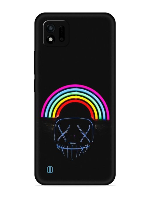 Mask Rainbow Embossed Soft Silicone Case for Realme C11 (2021)