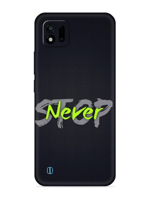 Never Stop Embossed Soft Silicone Case for Realme C11 (2021)