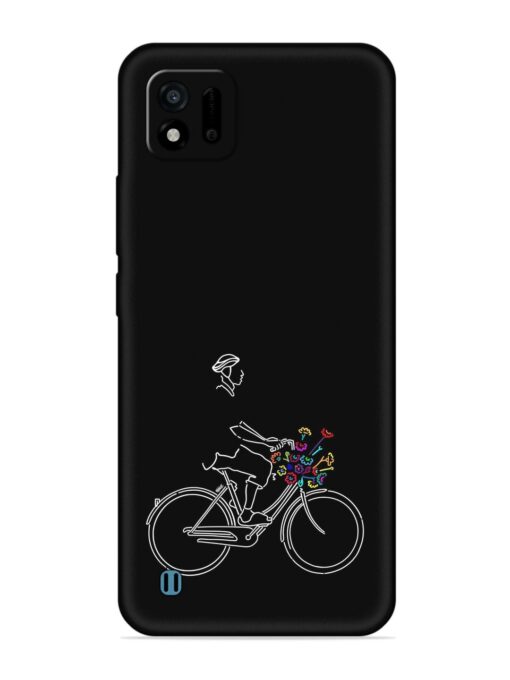 Minimalist Cycle Art Embossed Soft Silicone Case for Realme C11 (2021)