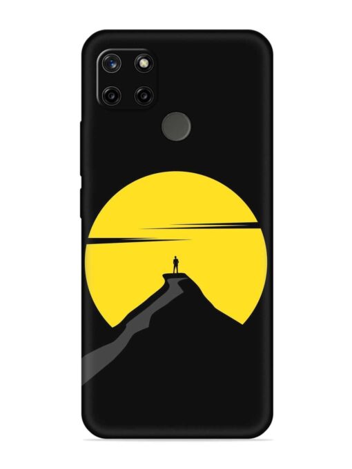 Black Ultra Vector Embossed Soft Silicone Case for Realme C12 Zapvi