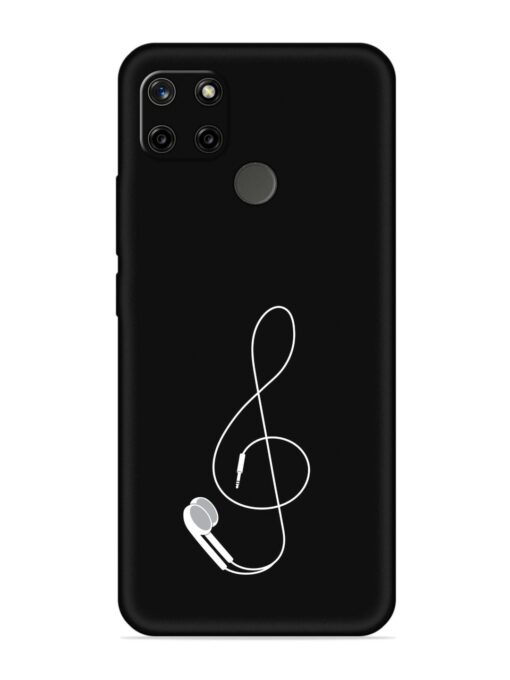 Music Earphone Vector Embossed Soft Silicone Case for Realme C12