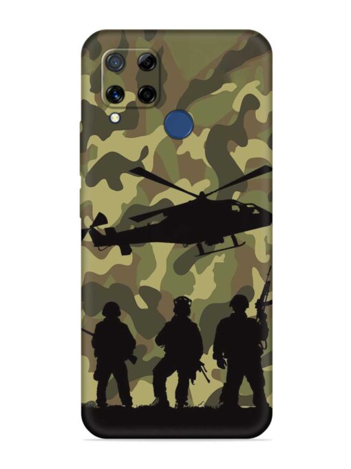 Army Heros Embossed Soft Silicone Case for Realme C15 Zapvi