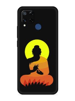 Buddha Art Black Embossed Soft Silicone Case for Realme C15