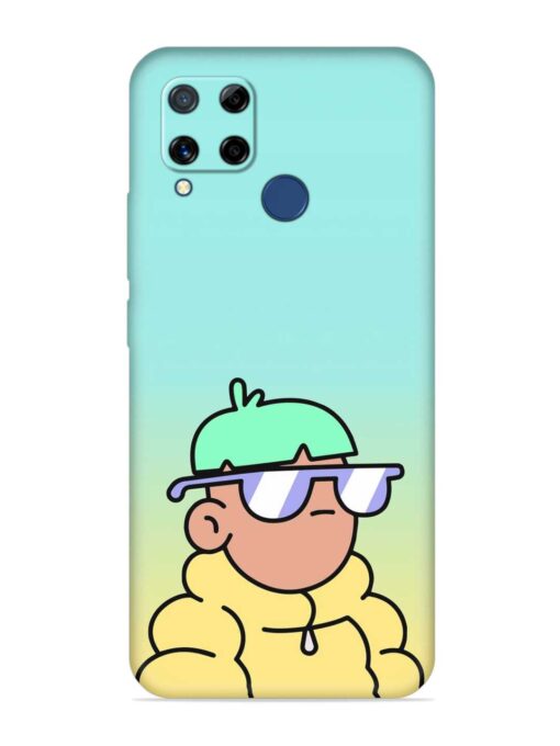 Doodles Cool Character Embossed Soft Silicone Case for Realme C15 Zapvi