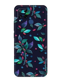 Decorative Watercolor Flower Embossed Soft Silicone Case for Realme C15