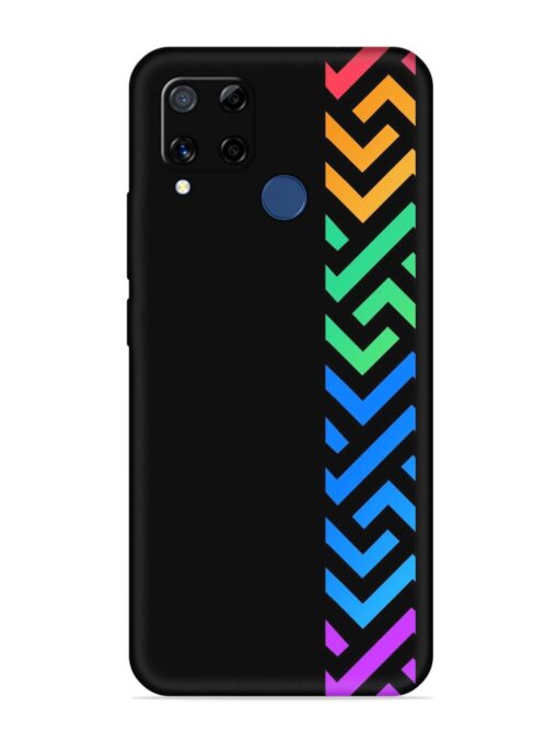 Colorshape Stripes Embossed Soft Silicone Case for Realme C15 Zapvi