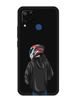 Motorcycle Rider Embossed Soft Silicone Case for Realme C15
