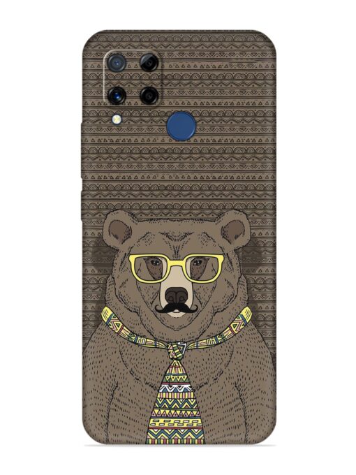 Grizzly Bear Embossed Soft Silicone Case for Realme C15 Zapvi