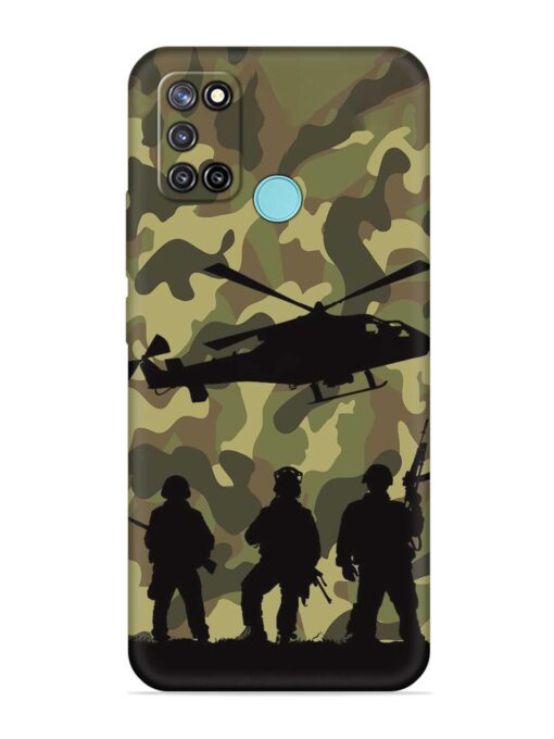 Army Heros Embossed Soft Silicone Case for Realme C17 Zapvi