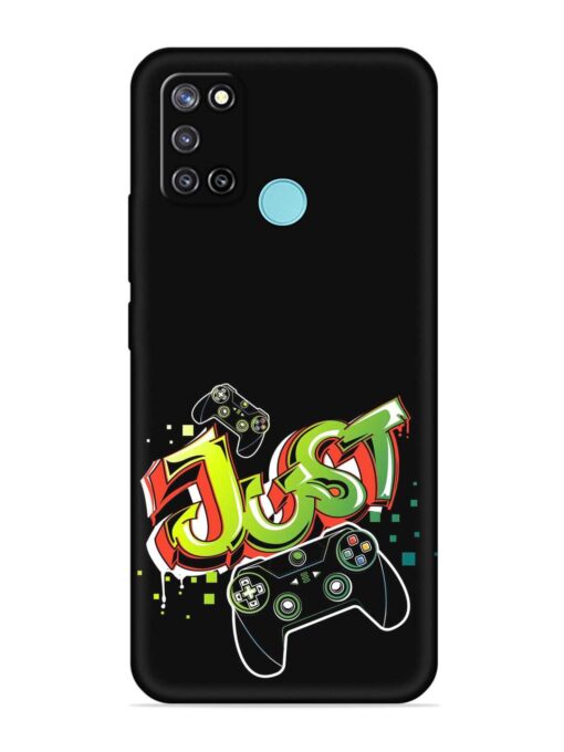 Graffiti Gamepad Illustration Embossed Soft Silicone Case for Realme C17