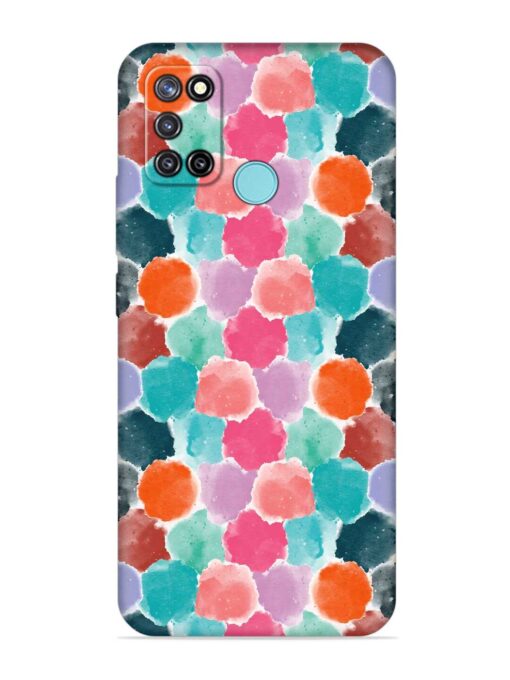 Colorful Seamless Pattern Embossed Soft Silicone Case for Realme C17