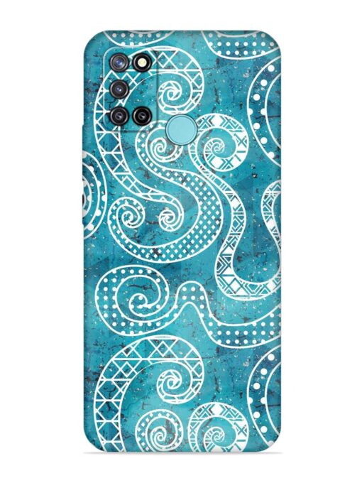 Vintage Curved Seamless Embossed Soft Silicone Case for Realme C17