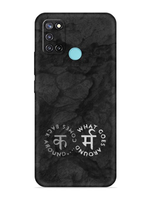 Karma Hindi Word Embossed Soft Silicone Case for Realme C17