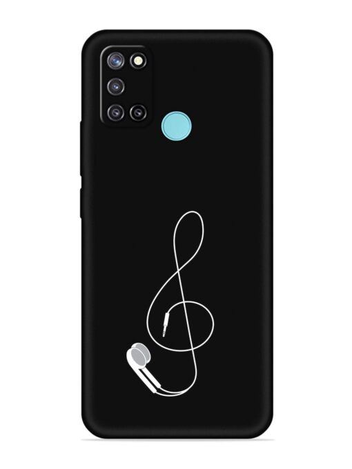 Music Earphone Vector Embossed Soft Silicone Case for Realme C17