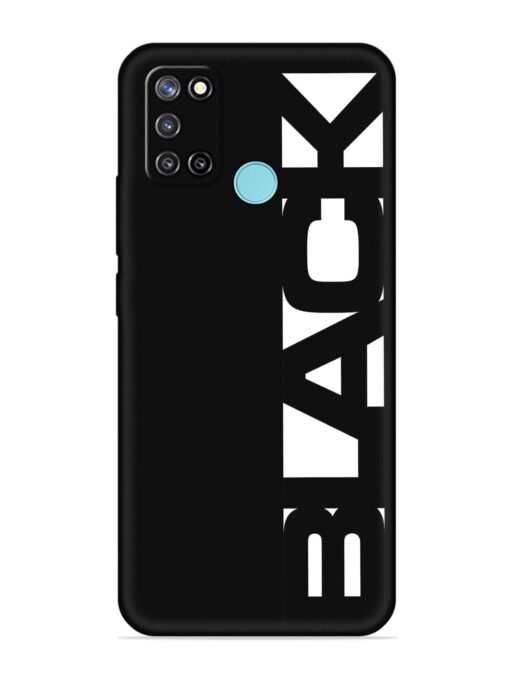 Black Typo Embossed Soft Silicone Case for Realme C17