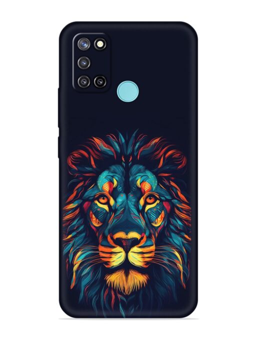 Colorful Lion Embossed Soft Silicone Case for Realme C17 Zapvi