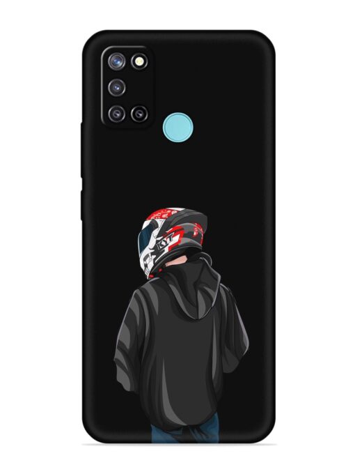 Motorcycle Rider Embossed Soft Silicone Case for Realme C17