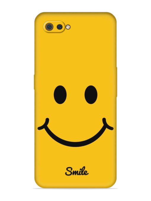 Yellow Smiley Embossed Soft Silicone Case for Realme C2 Zapvi