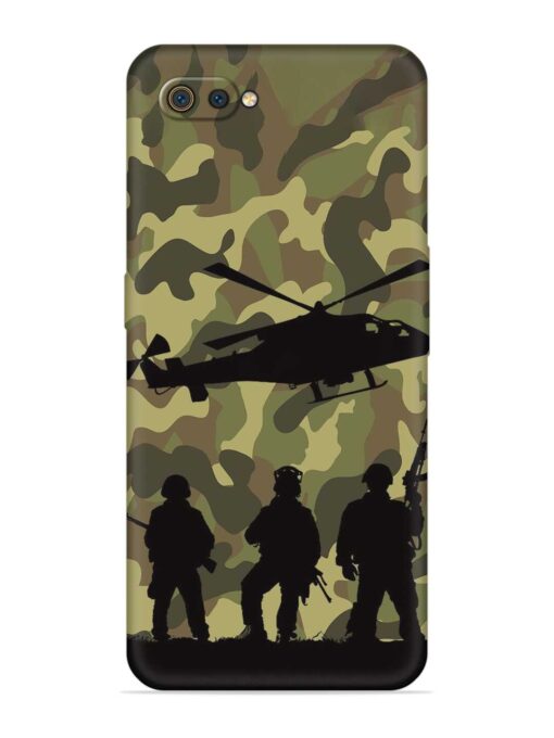 Army Heros Embossed Soft Silicone Case for Realme C2 Zapvi