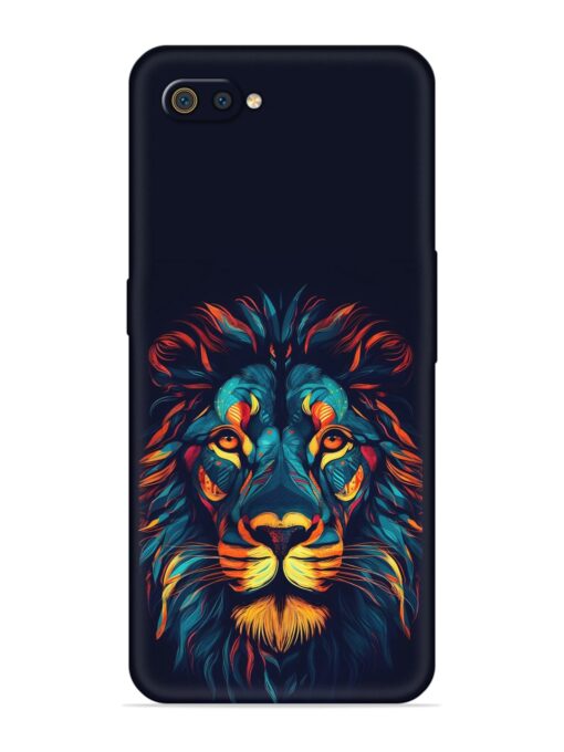 Colorful Lion Embossed Soft Silicone Case for Realme C2