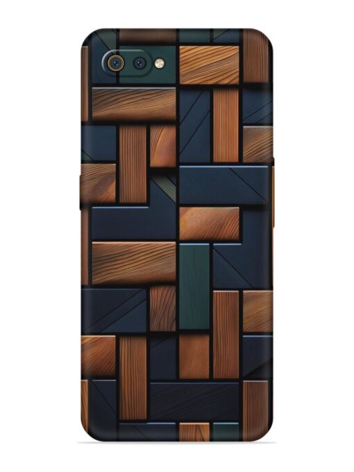 Wooden Background Cubes Embossed Soft Silicone Case for Realme C2 Zapvi