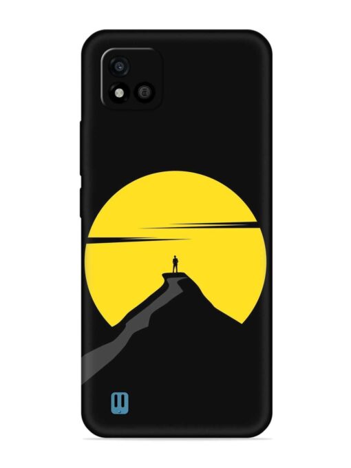 Black Ultra Vector Embossed Soft Silicone Case for Realme C20 Zapvi