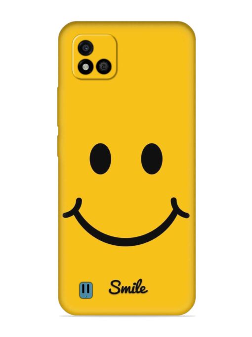 Yellow Smiley Embossed Soft Silicone Case for Realme C20 Zapvi