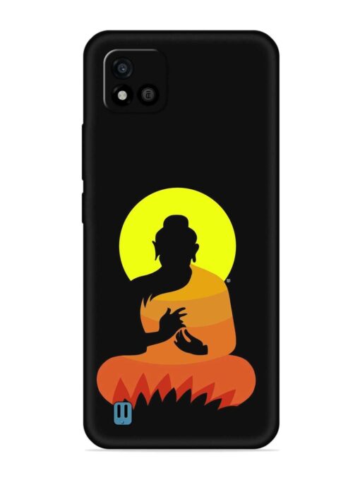 Buddha Art Black Embossed Soft Silicone Case for Realme C20 Zapvi