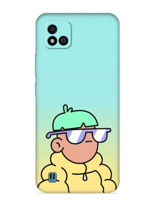 Doodles Cool Character Embossed Soft Silicone Case for Realme C20