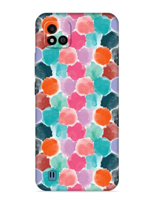 Colorful Seamless Pattern Embossed Soft Silicone Case for Realme C20