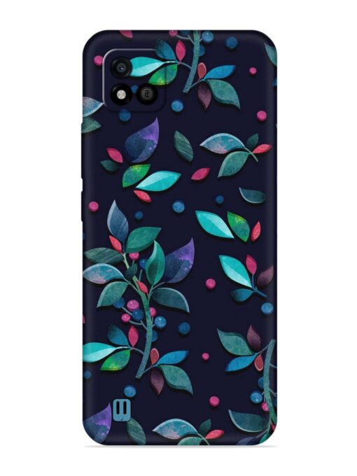 Decorative Watercolor Flower Embossed Soft Silicone Case for Realme C20 Zapvi