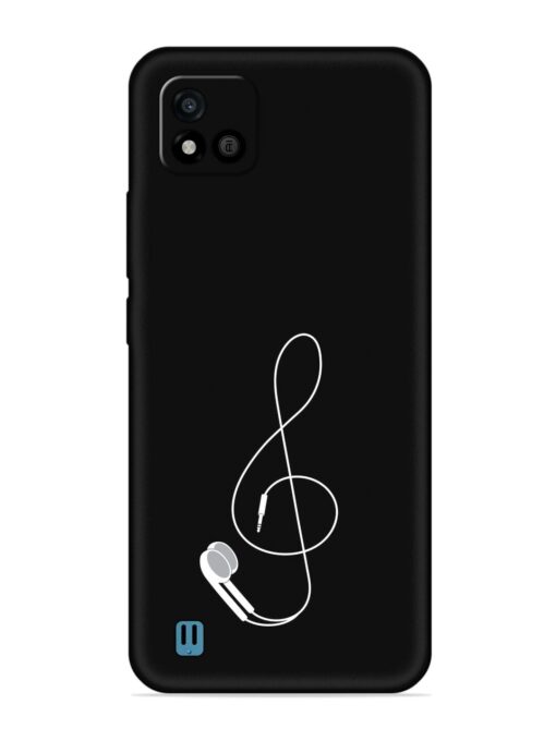 Music Earphone Vector Embossed Soft Silicone Case for Realme C20