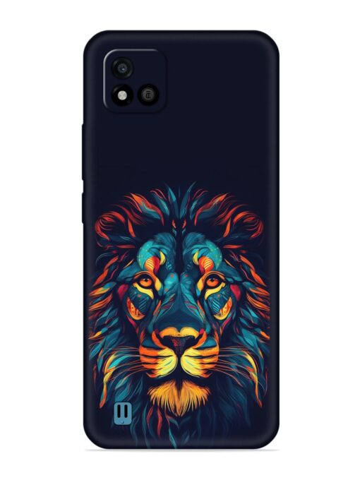 Colorful Lion Embossed Soft Silicone Case for Realme C20