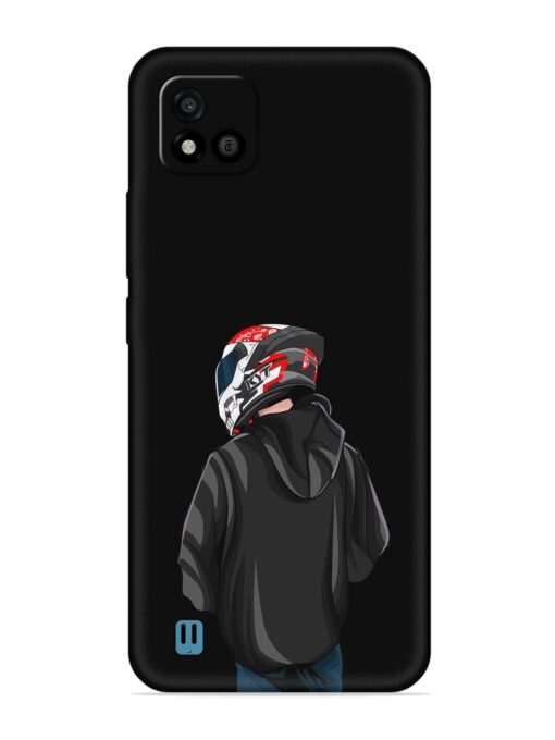 Motorcycle Rider Embossed Soft Silicone Case for Realme C20