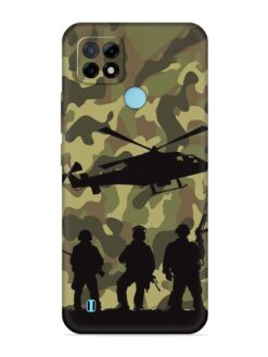 Army Heros Embossed Soft Silicone Case for Realme C21