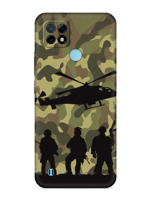 Army Heros Embossed Soft Silicone Case for Realme C21 Zapvi