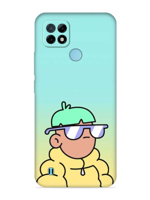 Doodles Cool Character Embossed Soft Silicone Case for Realme C21 Zapvi