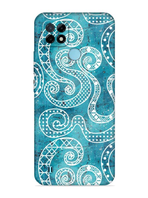 Vintage Curved Seamless Embossed Soft Silicone Case for Realme C21