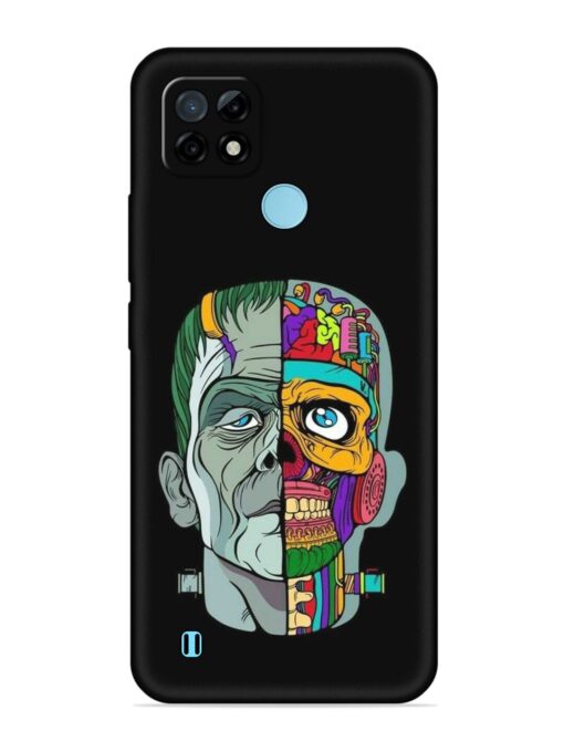 Men Vs Skull Embossed Soft Silicone Case for Realme C21 Zapvi