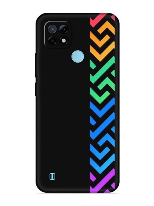 Colorshape Stripes Embossed Soft Silicone Case for Realme C21 Zapvi