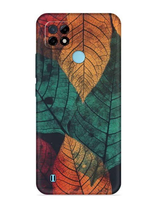 Leaves Artwork Embossed Soft Silicone Case for Realme C21 Zapvi