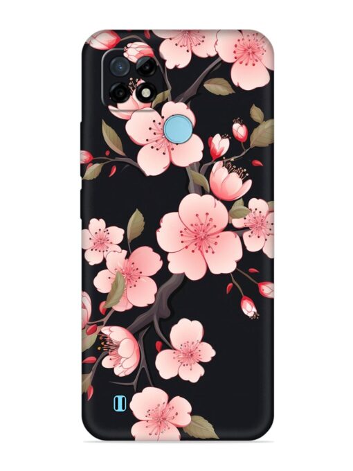 Cherry Blossom Embossed Soft Silicone Case for Realme C21