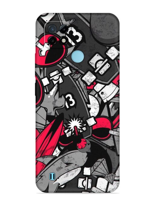 Fictional Doodle Embossed Soft Silicone Case for Realme C21 Zapvi